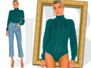 Outfit of the Moment: Knit Bodysuit + Straight Leg Jeans